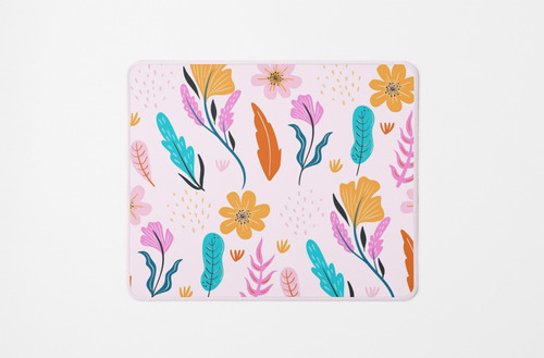 Mouse Pad Floral Rosado