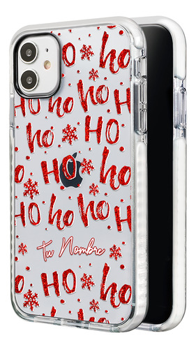 Funda Para iPhone Con Nombre Navidad Santa Claus Ho Ho Ho