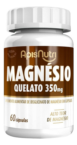 Magnésio Quelato 350mg (60 Caps) Natural