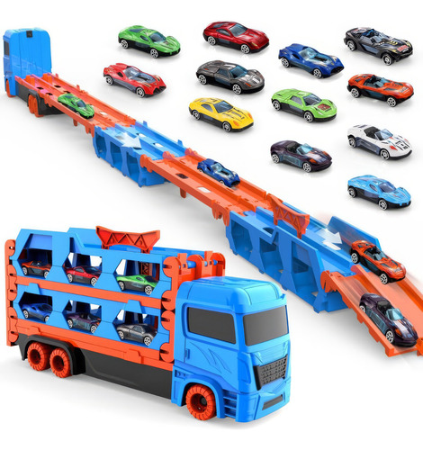 Carro De Juguete Transformable Con Pista Regalo Para Niños