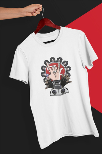 Remera Blanca Estampada De Foo Fighters