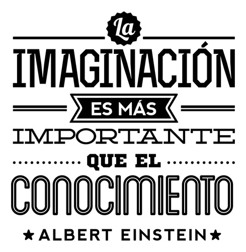Vinilo Adhesivo Pared: La Imaginación - Albert Einstein 60cm