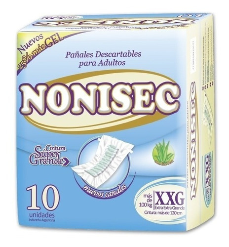Pañal Nonisec Extra Extra Grande Recto 10 Unidades ( Z Sur )