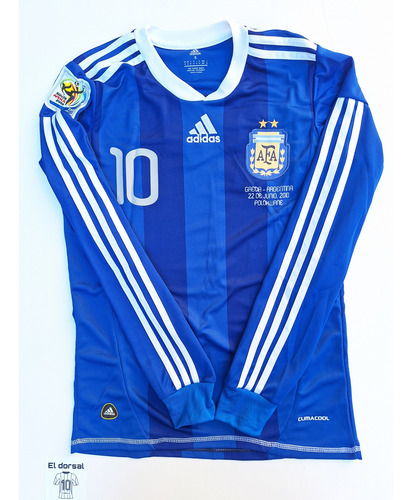 Camiseta Argentina Alternativa 2010 No 10 Hombre