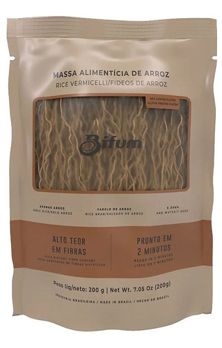 Fideos De Arroz Integral Tipo Fideos Chinos Sin Gluten 200gr