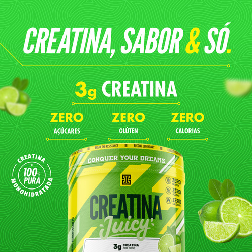 Kit 2x Creatina Juicy - 210g - Iridium Labs Sabor Limão