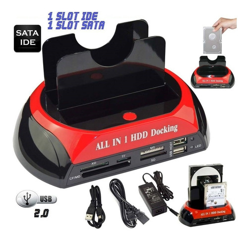 Dock Disco Duro 2.5 3.5 Sata Ide Multilector Backup Usb Hdd