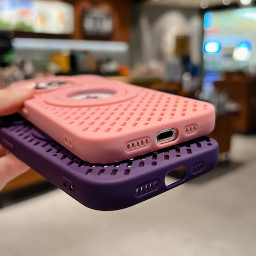 Funda Transpirable Con Soporte De Anillo A Prueba De Caídas Para Teléfono Apple