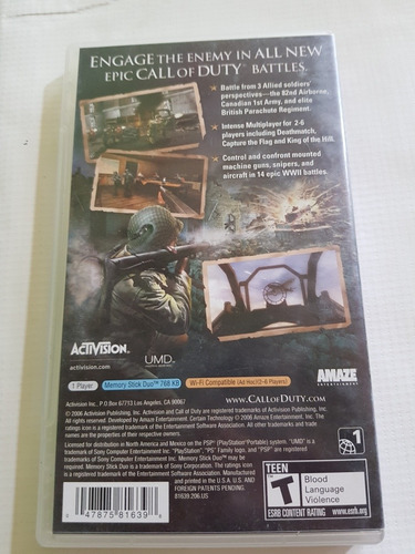 Call Of Duty Roads To Victory Psp Umd Original.