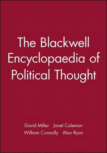 The Blackwell Encyclopaedia Of Political Thought, De Janet Coleman., Vol. 1. Editorial John Wiley Sons Ltd, Tapa Blanda En Inglés