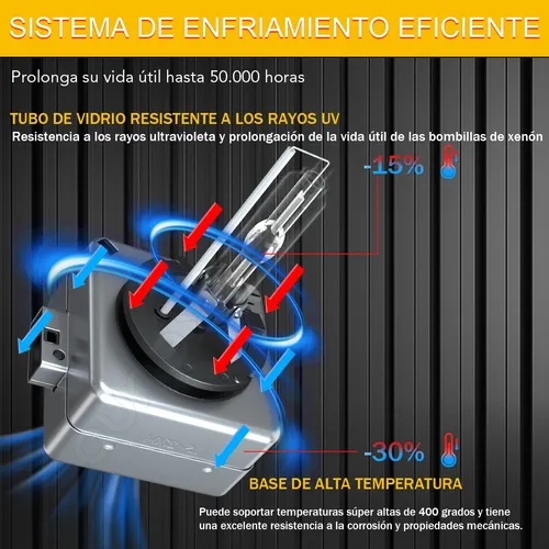 1 Par, Kit De Focos Xenón D3s Luz Alta/baja 35w 6000k Blanco