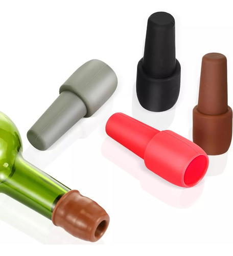 Tapón Reutilizable For Botella De Vino Espumoso De 4 Piezas