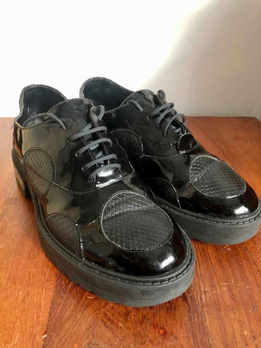 Zapatos Negros De Charol Talle 38