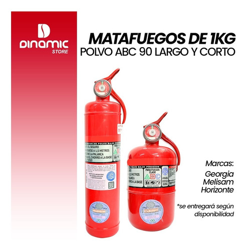 Imagen 2 de 7 de Matafuego Nuevo 1kg Abc Reglamentario Auto Vtv Corto