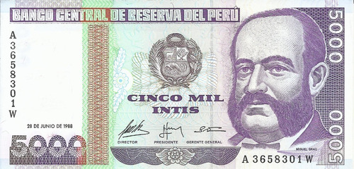 Perú 5000 Intis 1988