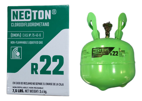 Garrafa Gas R22 3.4 Kg Puro Necton