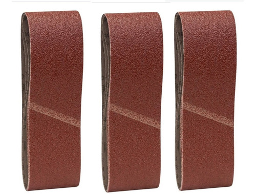 Set 3 Lijas Banda 75 X 533 Mm Varios Granos Lijadora Banda