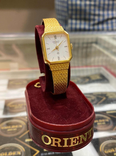 Reloj Orient 18 K Enchapado Oro Hermoso !