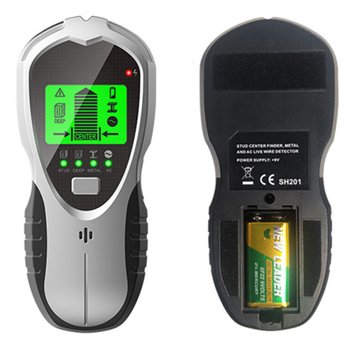 Ta Detector De Pared.en.portátil Lcd, Madera Cables Ac Estu