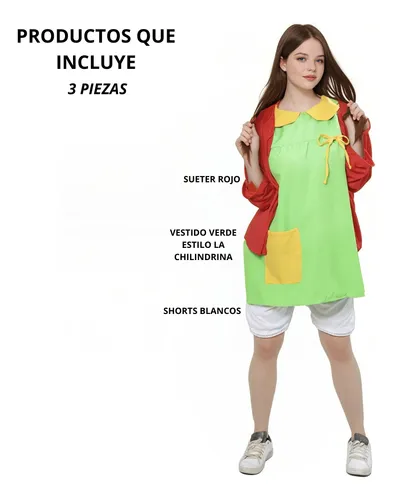 Disfraz La Chilindrina Del Chavo Del Clasico Dama Meses sin
