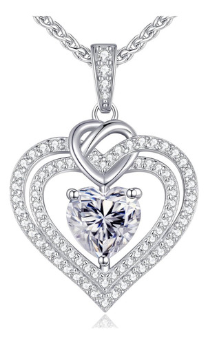 Oobee Collares De Moissanita Con Forma De Corazón Brillante