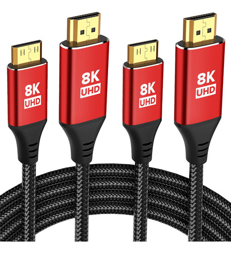 Cable Mini Hdmi A Hdmi De 10k 8k, Paquete De 2, 6 Pies, 48gb