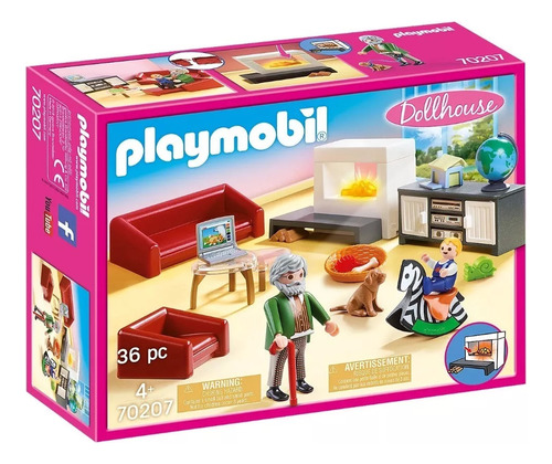 Playmobil Dollhouse Salón / Sala De Estar 70207 C/pilas