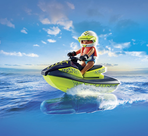 Bloques Playmobil Barco De Bomberos Con Aqua Scooter 70305