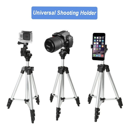 Imagem 3 de 8 de Tripé Universal 1,2m Suporte Para Celular Câmera Bolsa