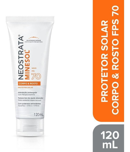 Protetor Neostrata Corpo & Rosto Hidratante Fps 70 120ml