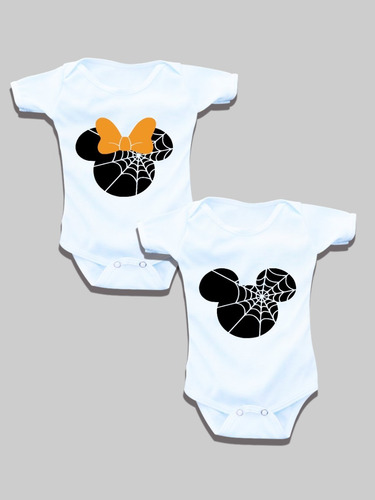 Imagen 4 de 5 de Pañalero Para Bebe De Halloween De Mickey Mouse Y Minnie