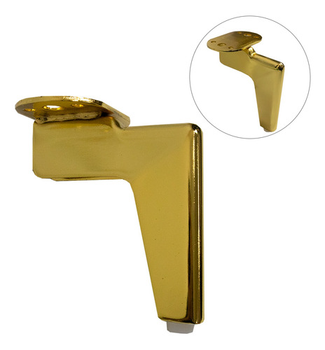 Kit 4 Patas Para Soporte Elevacion Para Muebles 12cm Dorado Dorado