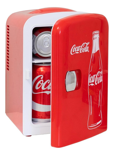 Mini Refrigerador Portátil Coca-cola 4 Litros 6 Lat Rojo