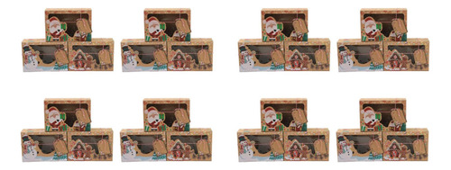 Caja De Regalo De Navidad Portátil De Papel Kraft, 24 Unidad