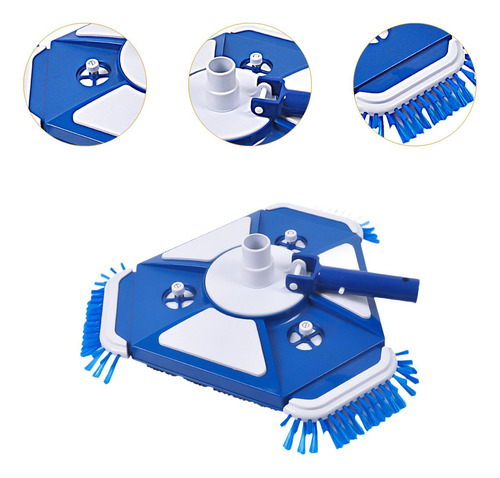 Cepillo De Vacío Para Piscina, Aspirador Triangular Para
