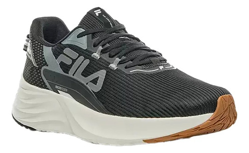 Zapatillas Fila Racer Flexor Negro Plata Caramelo