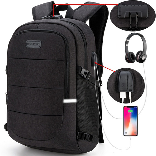 Imagen 1 de 7 de Mochila Antirrobo Mochila Impermeable Para Portátil De 15,6i