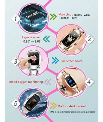 Smartwatch H8 Pro Reloj Inteligente De Dama Lujo Android Ios