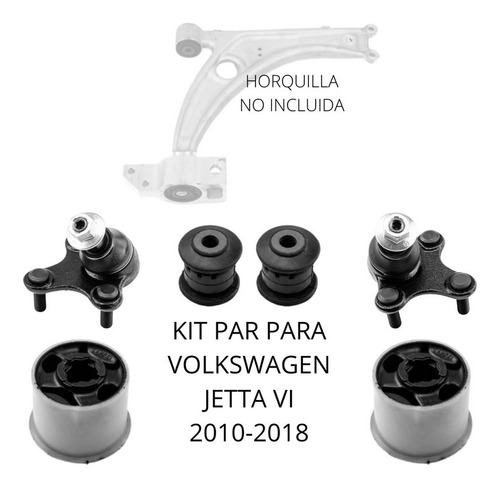 Kit Bujes Y Par Rotulas Para Volkswagen Jetta Vi 10-18