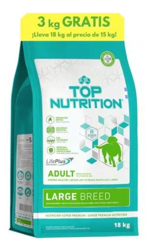 Top Nutrition Adult Large X 15 Kg + 3 Kg Regalo + Envios!