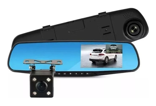 Camara Dual Automovil Dash Cam Reversa 4.3 PuLG 170 Grados