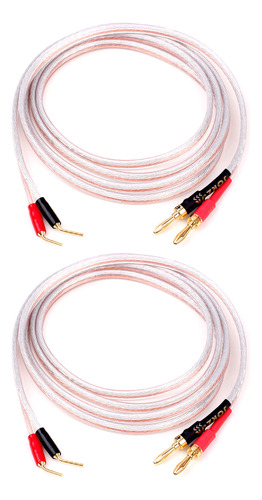 2 Conector Tipo Pin Banana Cable Altavoz Audiophile 14