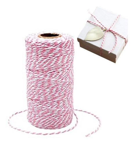 Imagen 1 de 10 de Hilo Algodón Bicolor Baker Twine X 50 Metros Carrete Colores