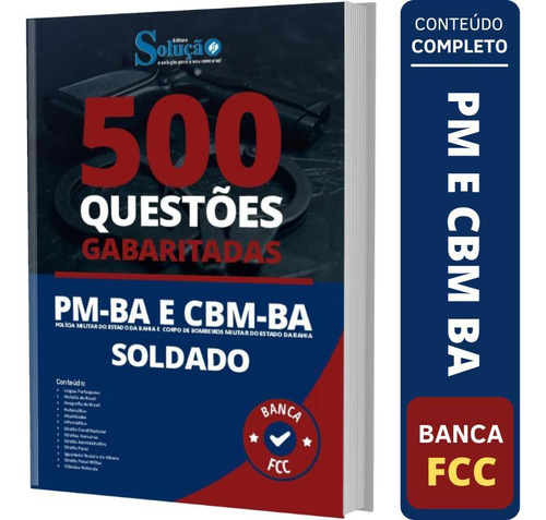 Caderno De Testes Pm Ba E Cbm Ba - Soldado