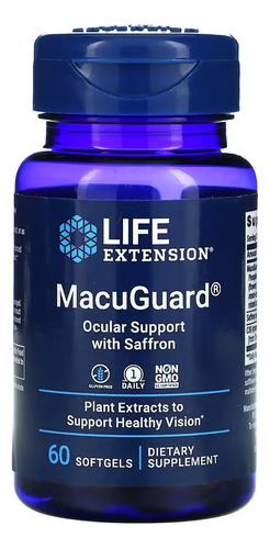 Life Extension Macuguard Refuerzo Ocular Con Azafrán 60c Sfn Sabor Natural