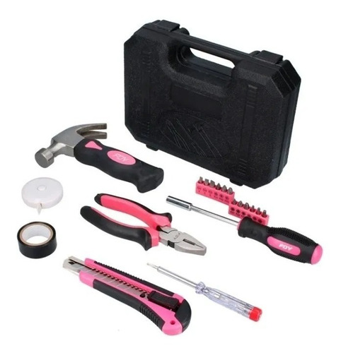 Estuche De Herramientas Foy Jhf04 Rosa Combinado 19 Pzs /v