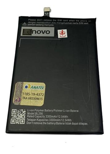 Bateira Original Lenovo Bl256 Vibe A A7010 Nova C/garantia