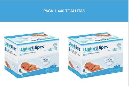 Pack Toallitas Humedas Waterwipes 2 Cajas 12 Unidades