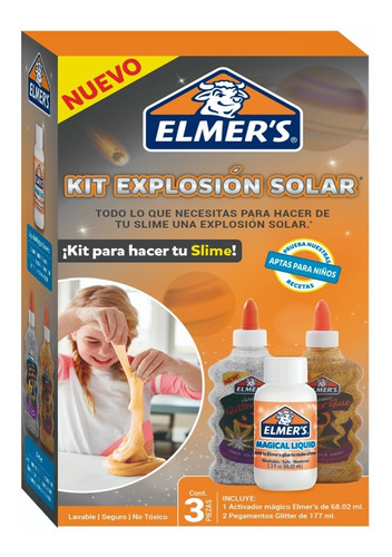 Imagen 1 de 8 de Kit Slime Explosión Solar Juguete Para Niños Elmer's