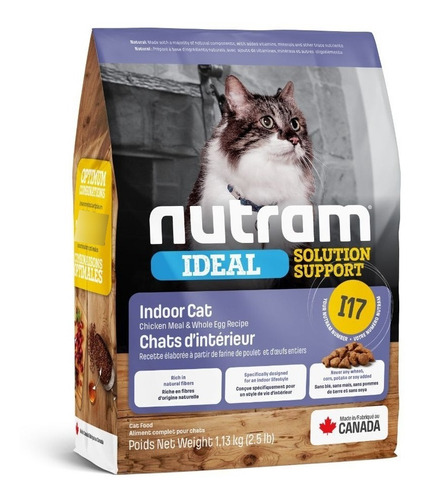 New I17 Nutram Ideal Solution Support Indoor Cat Food 1.13kg